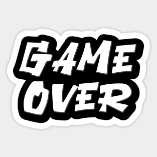 Classic Video Games Game Over Sticker